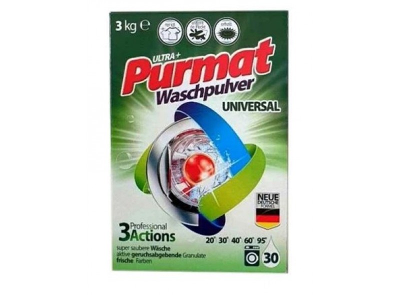 Порошок для прання Purmat Universal 3 кг, к/к (97-039) Порошок для прання Purmat Universal 3 кг, к/к (97-039)